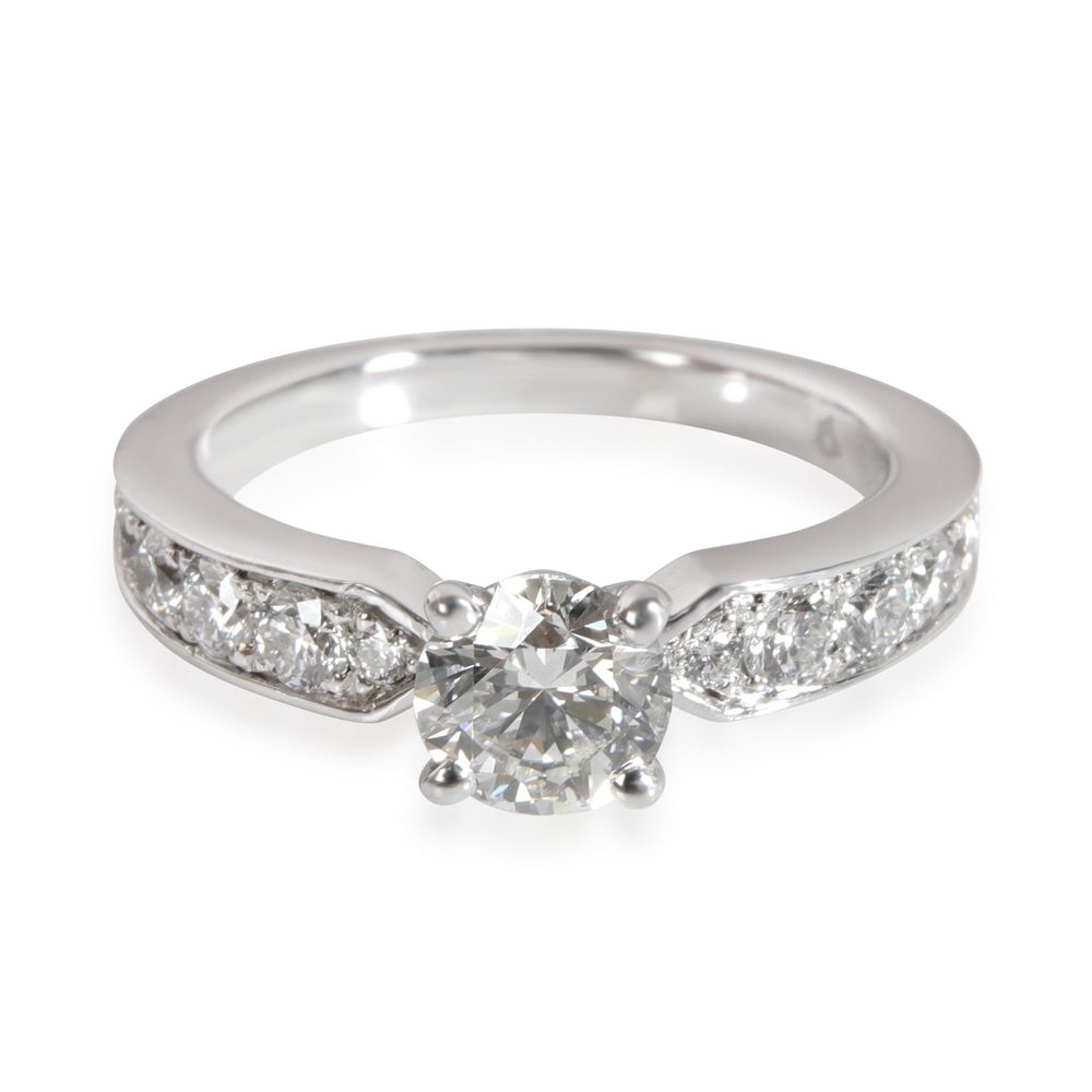 Chaumet Plume Diamond Engagement Ring in Platinum G VVS2 1.2 CTW